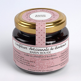 Confiture artisanale de Bordeaux raisin rouge