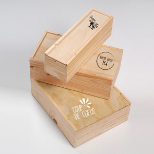 Caissette en bois pour coffret-cadeau (4 formats)
